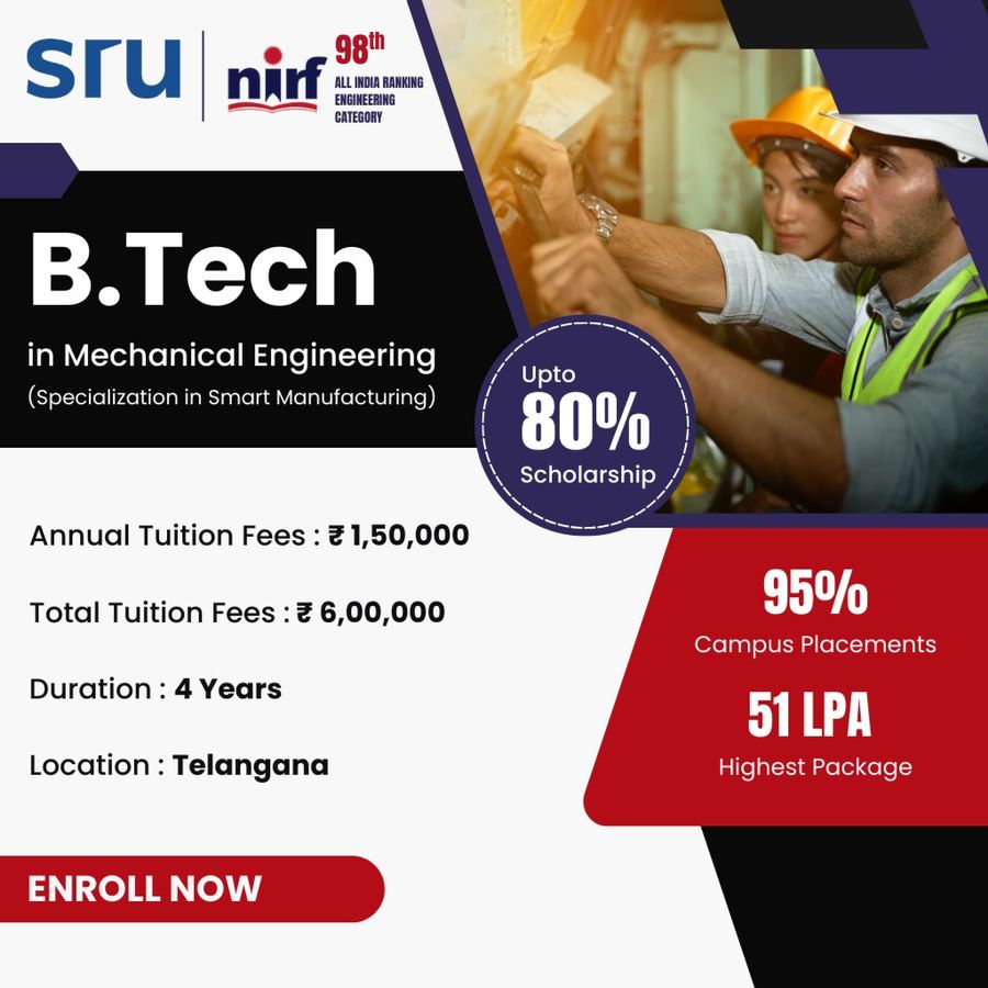 B.Tech. in M.E. (Smart Manufacturing) at SR University, Telangana - Other