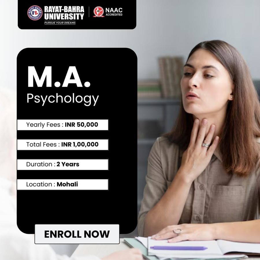 M.A. Psychology at Rayat Bahra University, Mohali