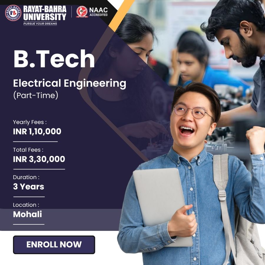 M.Tech Electrical Engineering (Part-Time) at Rayat Bahra University, Mohali