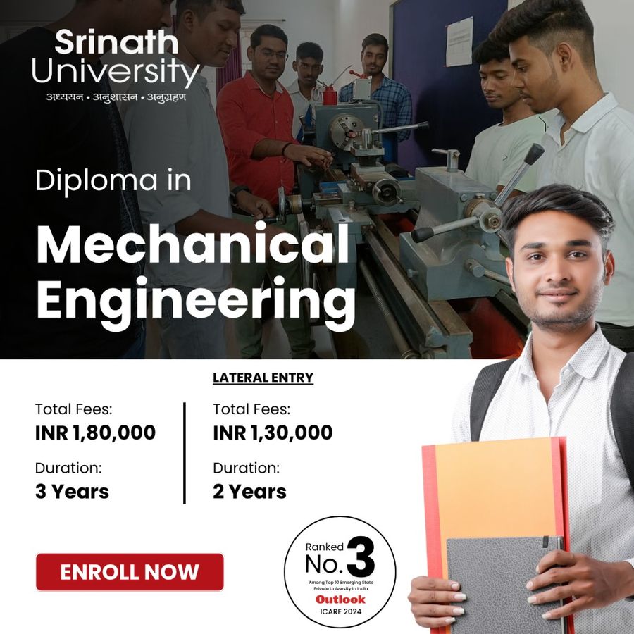 Diploma in Mechanical Engineering at Srinath University, Jamshedpur