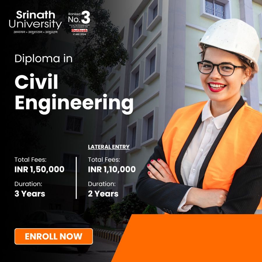 Diploma in Civil Engineering at Srinath University, Jamshedpur