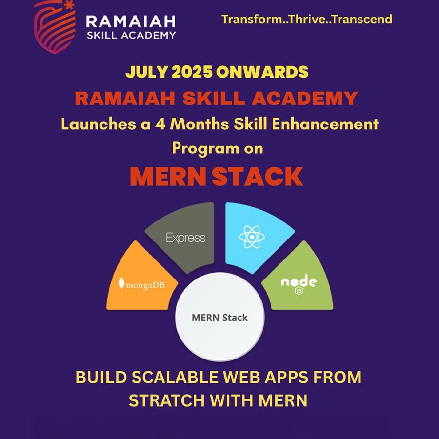 MERN Stack Training Program (Offline/Hybrid) at Ramaiah Skill Academy (RSA), Bengaluru/Bangalore
