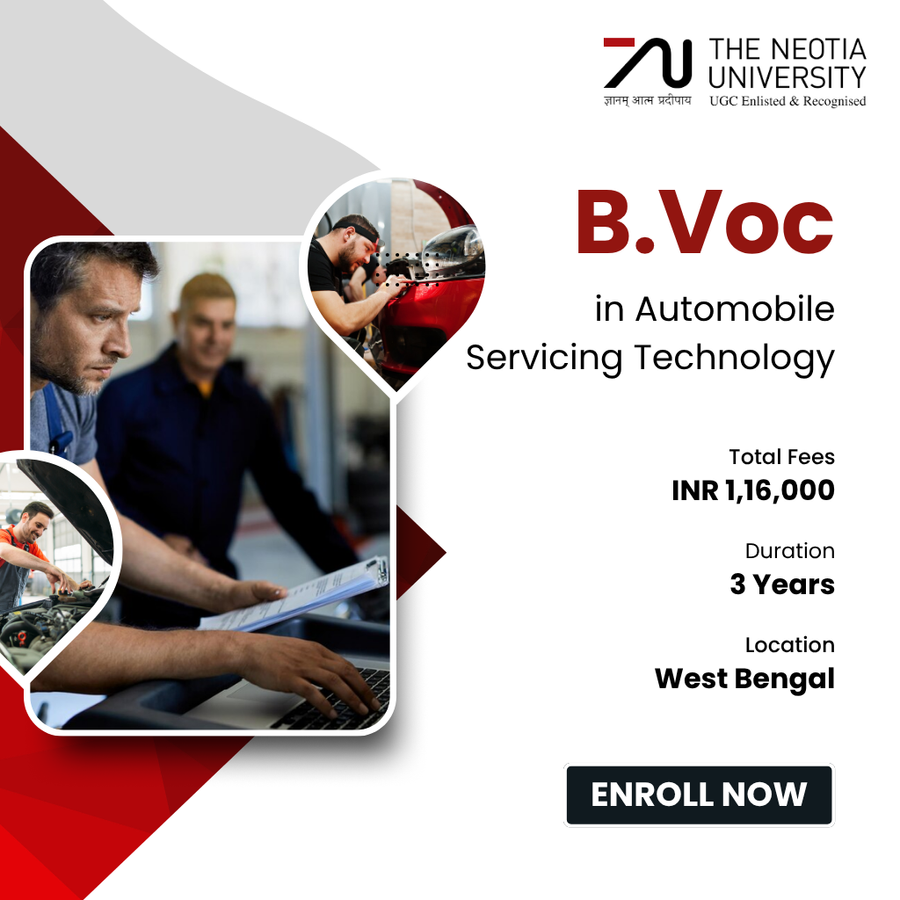 B.Voc. in Automobile Servicing Technology at The Neotia University, West Bengal - Other