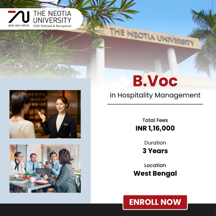 B.Voc. in Hospitality Management at The Neotia University, West Bengal - Other