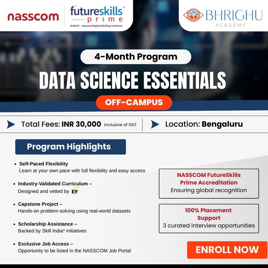Data Science Essentials at Bhrighu Academy, Bengaluru/Bangalore