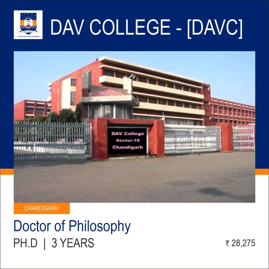 Ph.D in Biotechnology at Dav College [Davc], Chandigarh