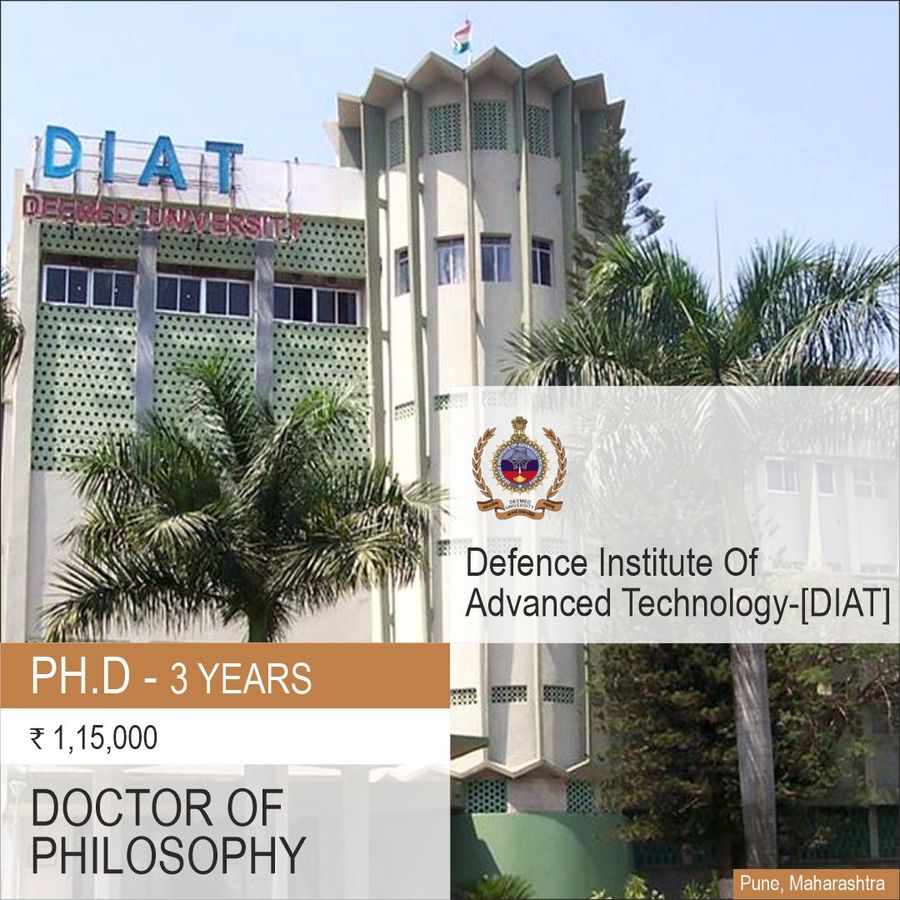 PH.D at Defence Institute Of Advanced Technology - [DIAT], Pune, Pune
