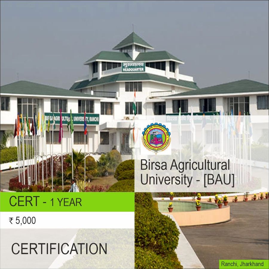 Certification Course: Fruit & Vegetable Processing at Birsa Agricultural University - [BAU], Ranchi, Ranchi