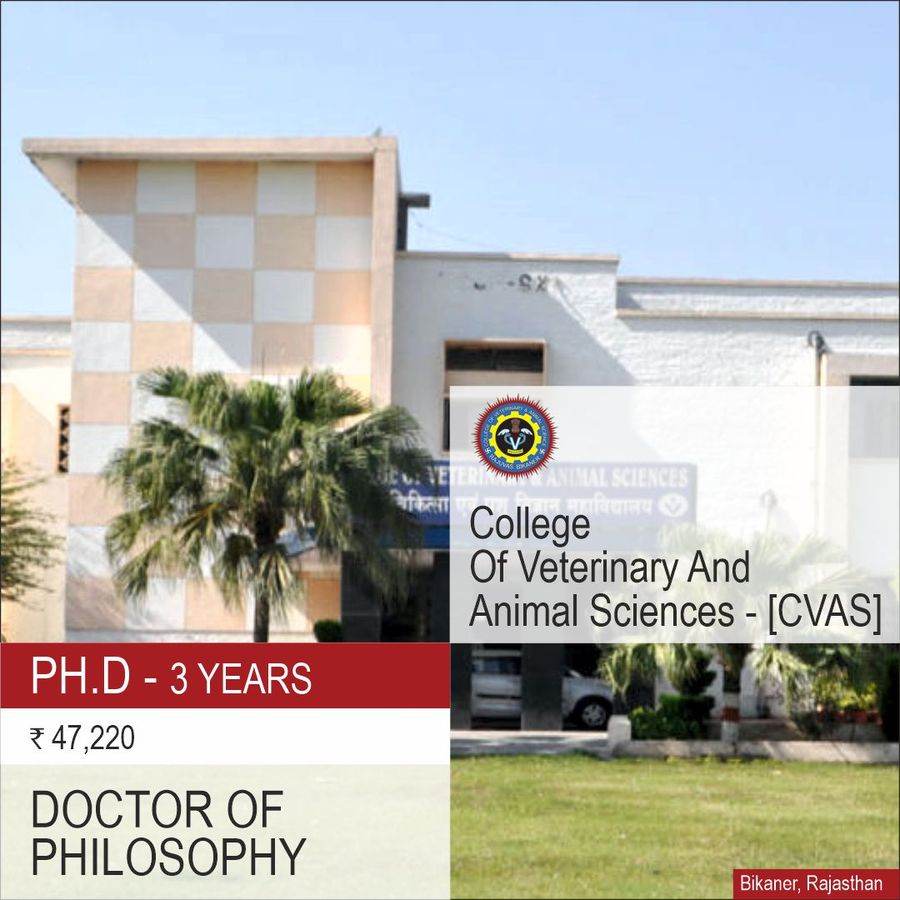 Doctor of Philosophy (PH.D) (Veterinary Anatomy) at College of Veterinary And Animal Sciences - [Cvas], Bikaner, Rajasthan - Other
