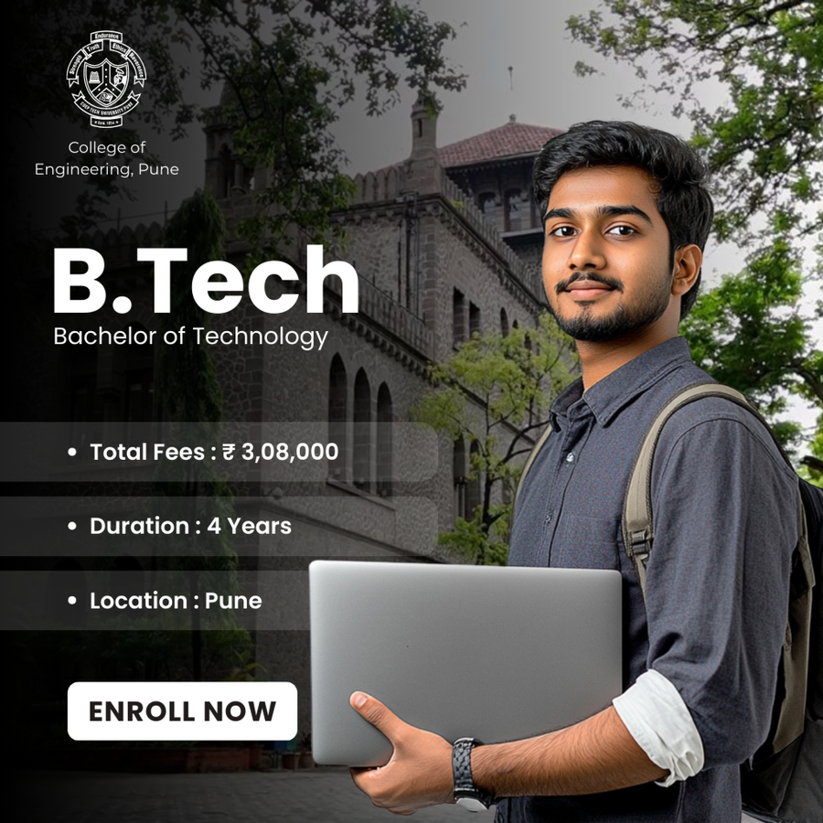 Bachelor of Technology (B.Tech) at College of Engineering, Pune