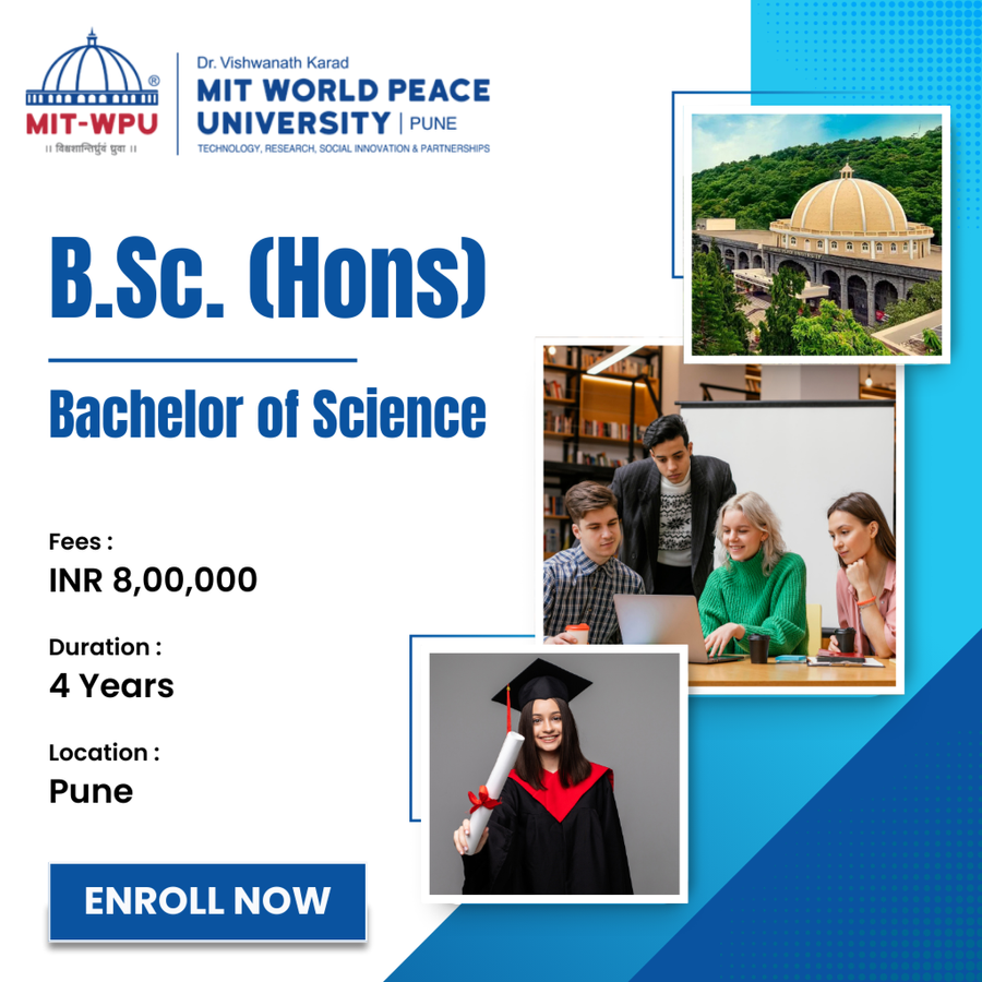 B.Sc. in Computer Science (Hons) at MIT World Peace University (MIT-WPU), Pune