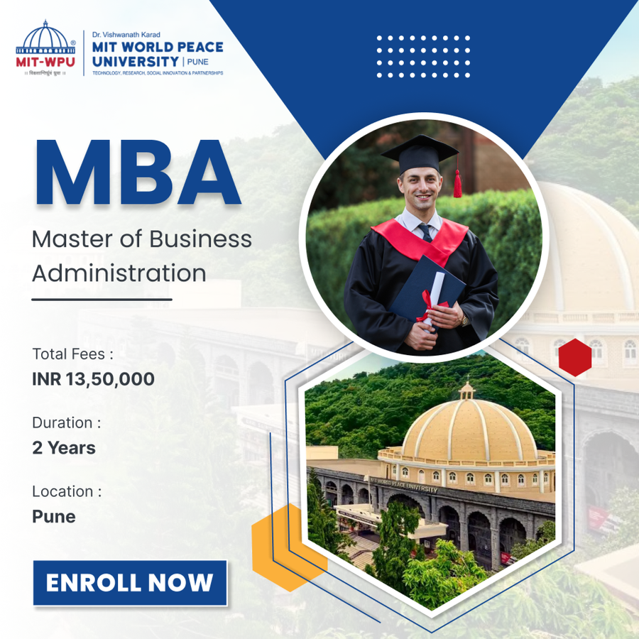 Master of Business Administration (MBA) at MIT World Peace University (MIT-WPU), Pune