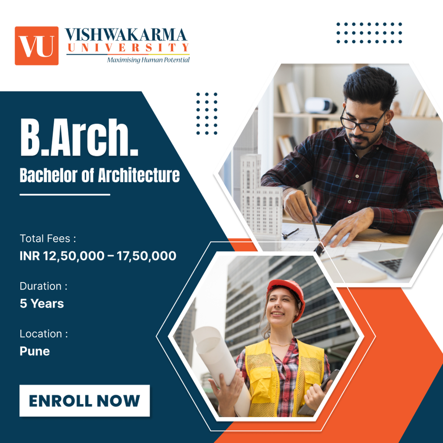 Bachelor of Architecture (B.Arch.) at Vishwakarma University, Pune
