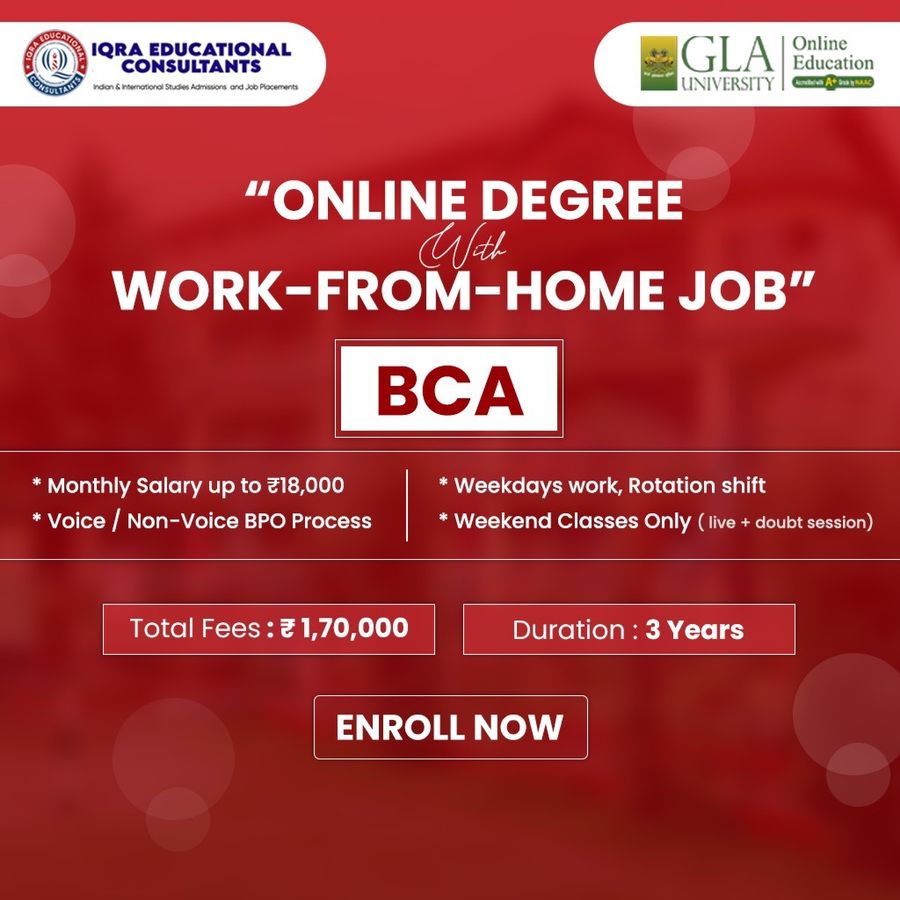 BCA (Online) at Iqra Educational Consultants, Bengaluru/Bangalore