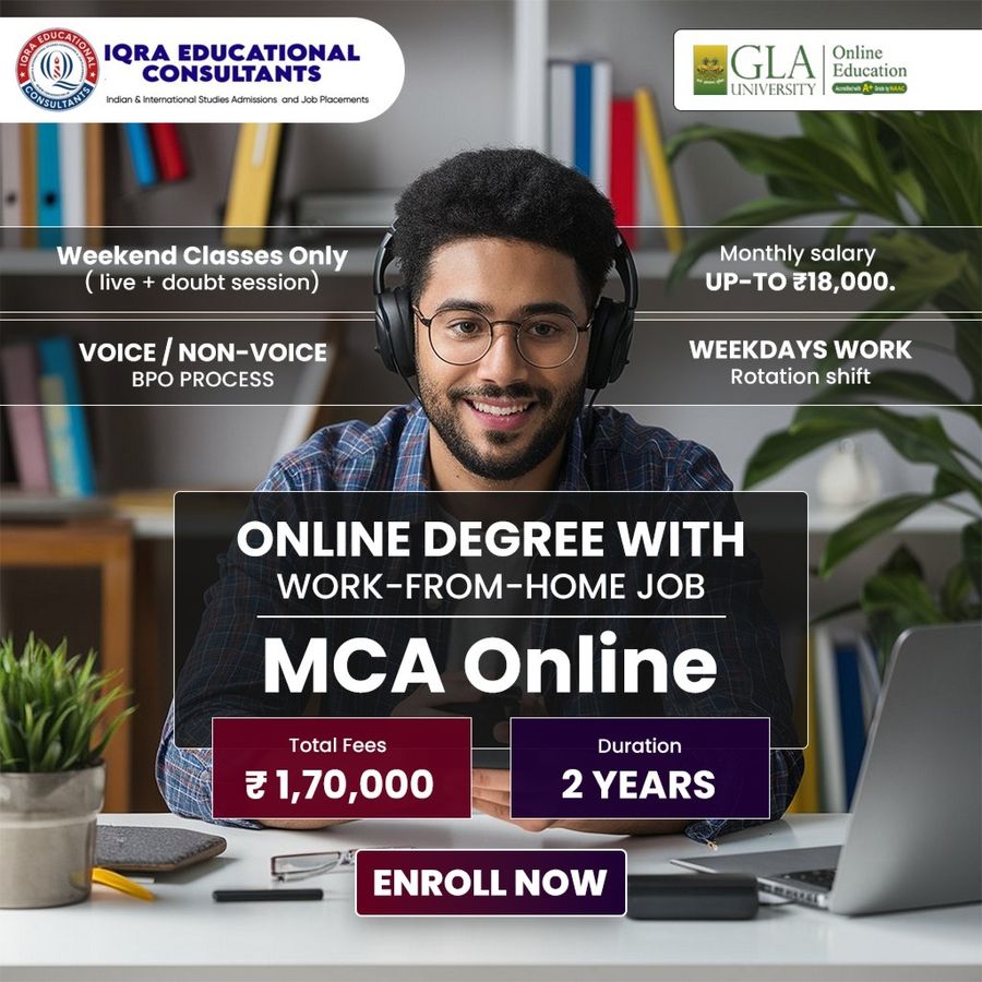 MCA (Online) at Iqra Educational Consultants, Bengaluru/Bangalore