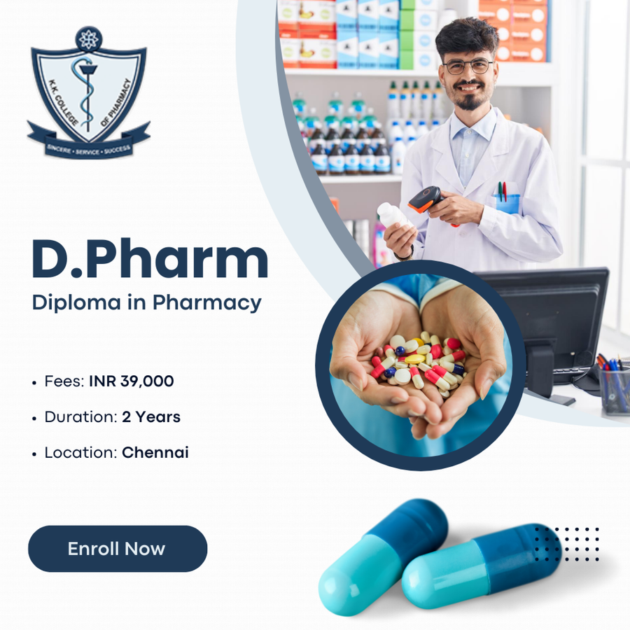 D.Pharm at K.K. College of Pharmacy, Chennai