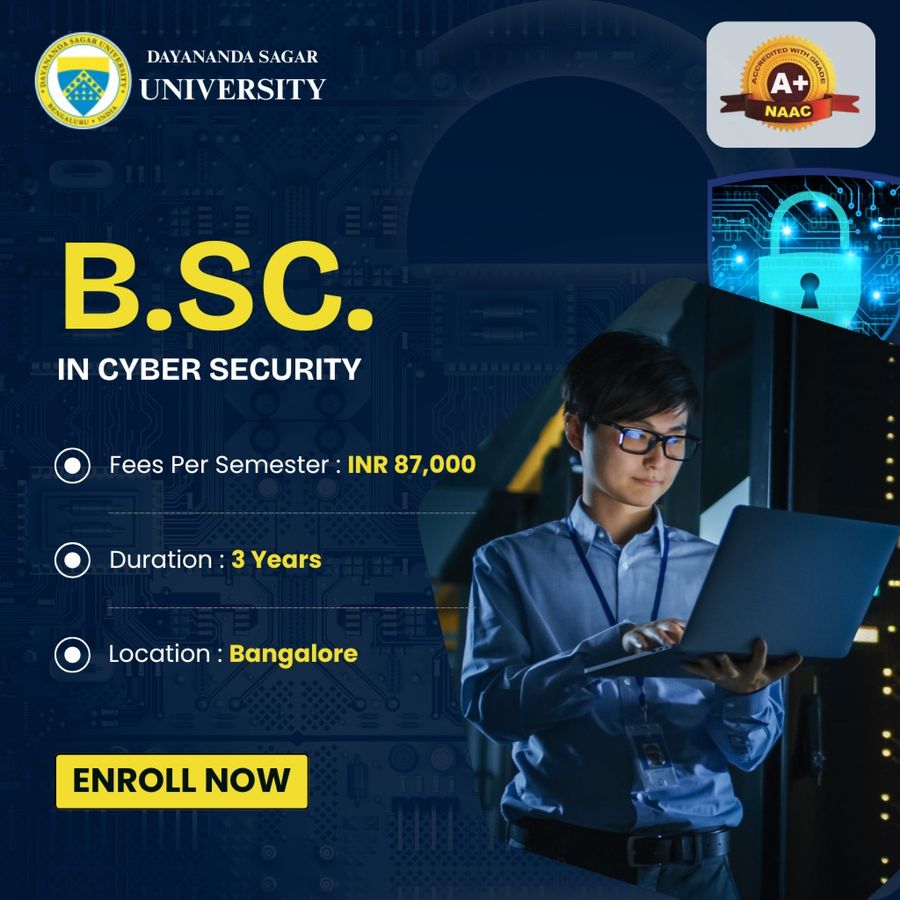 B.Sc. in Cyber Security at Dayananda Sagar University, Bengaluru/Bangalore