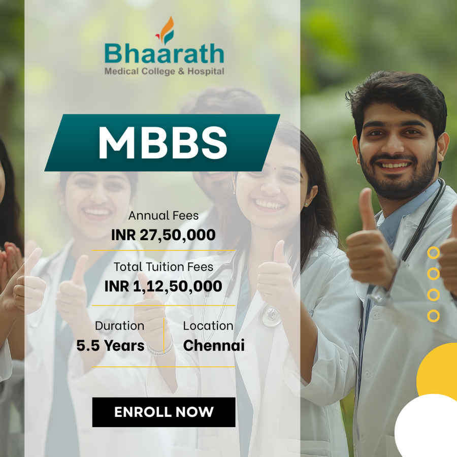 MBBS at Bhaarath Medical College & Hospital, Chennai