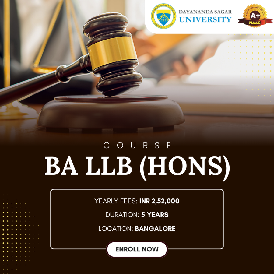 BA LLB (Hons) at Dayananda Sagar University, Bengaluru/Bangalore