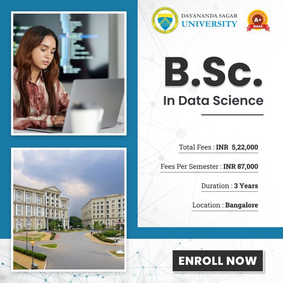 B.Sc in Data Sciences at Dayananda Sagar University, Bengaluru/Bangalore