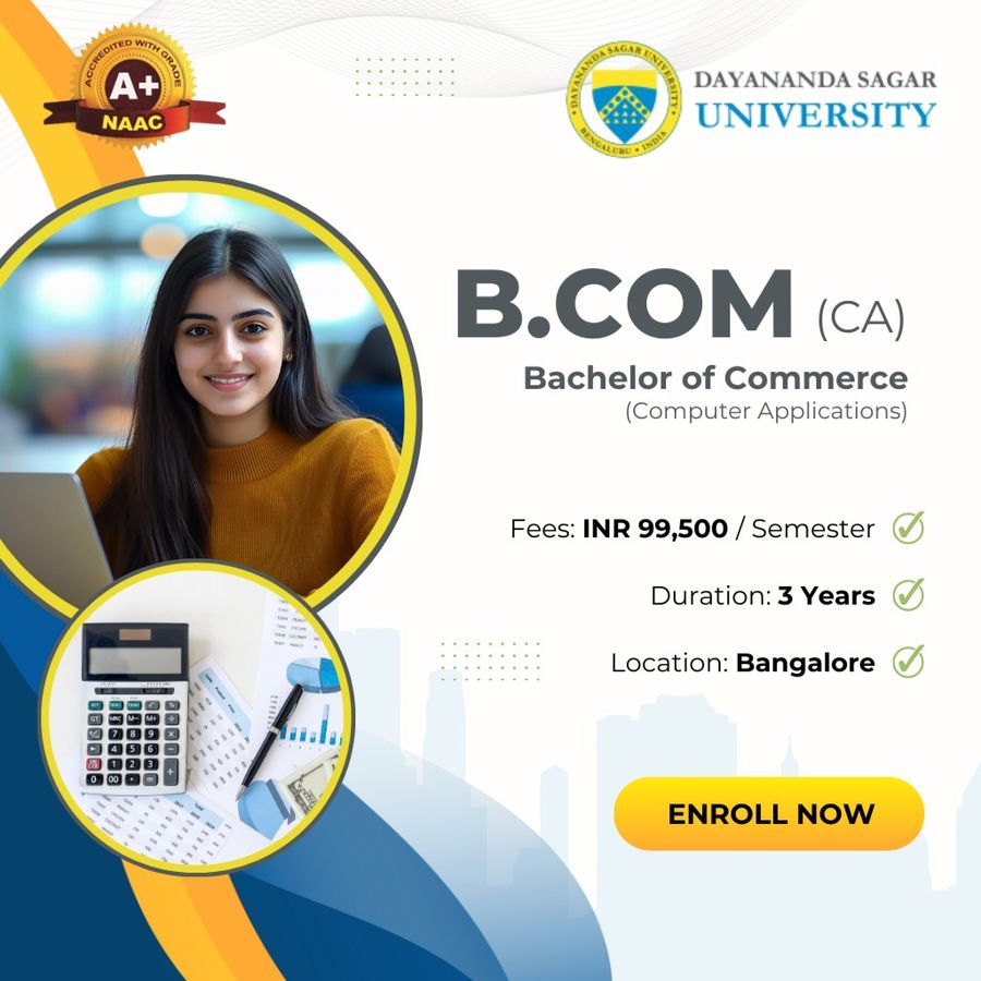 Bachelor of Commerce (B.Com) Chartered Accountant (CA) at Dayananda Sagar University, Bengaluru/Bangalore