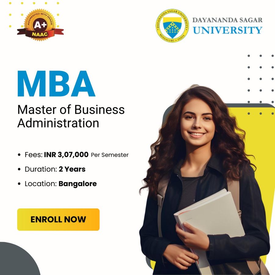 MBA at Dayananda Sagar University, Bengaluru/Bangalore