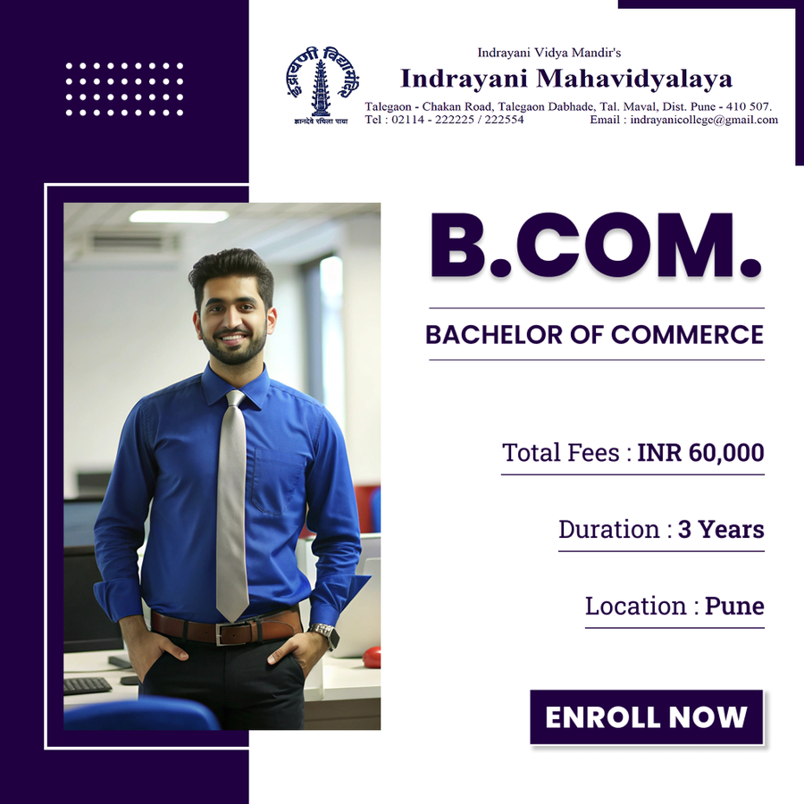B.Com at Indrayani Vidya Mandir's Indrayani Mahavidyalaya, Pune