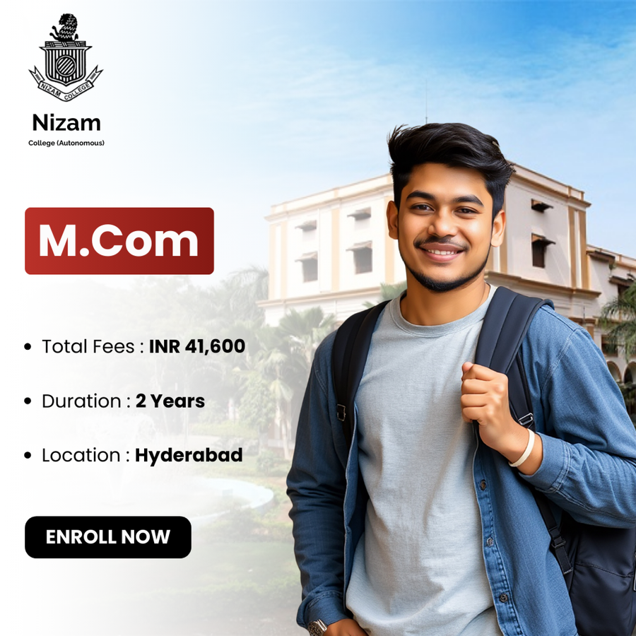 M.Com at Nizam College (Autonomous), Hyderabad