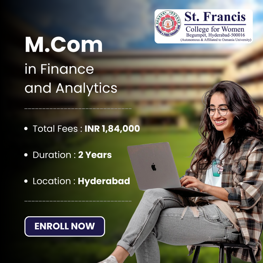 M.Com at St. Francis College for Women, Hyderabad