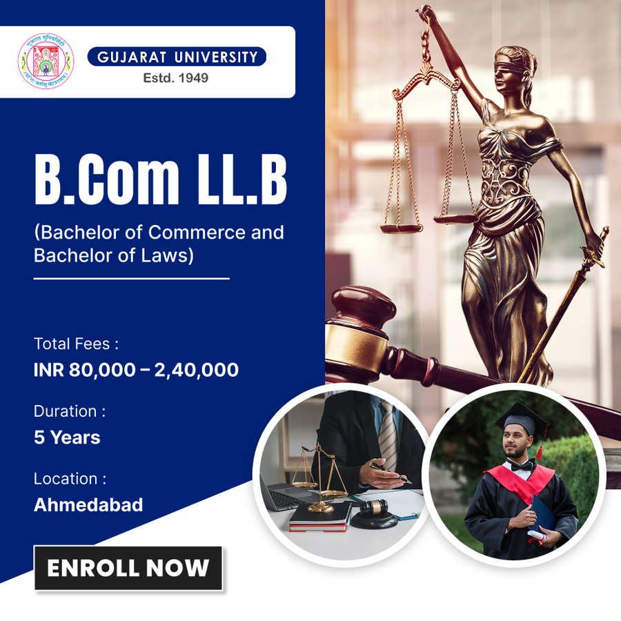 B.Com LL.B at Gujarat University, Ahmedabad