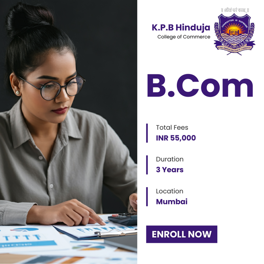 B.Com at K.P.B Hinduja College of Commerce, Mumbai (All Areas)