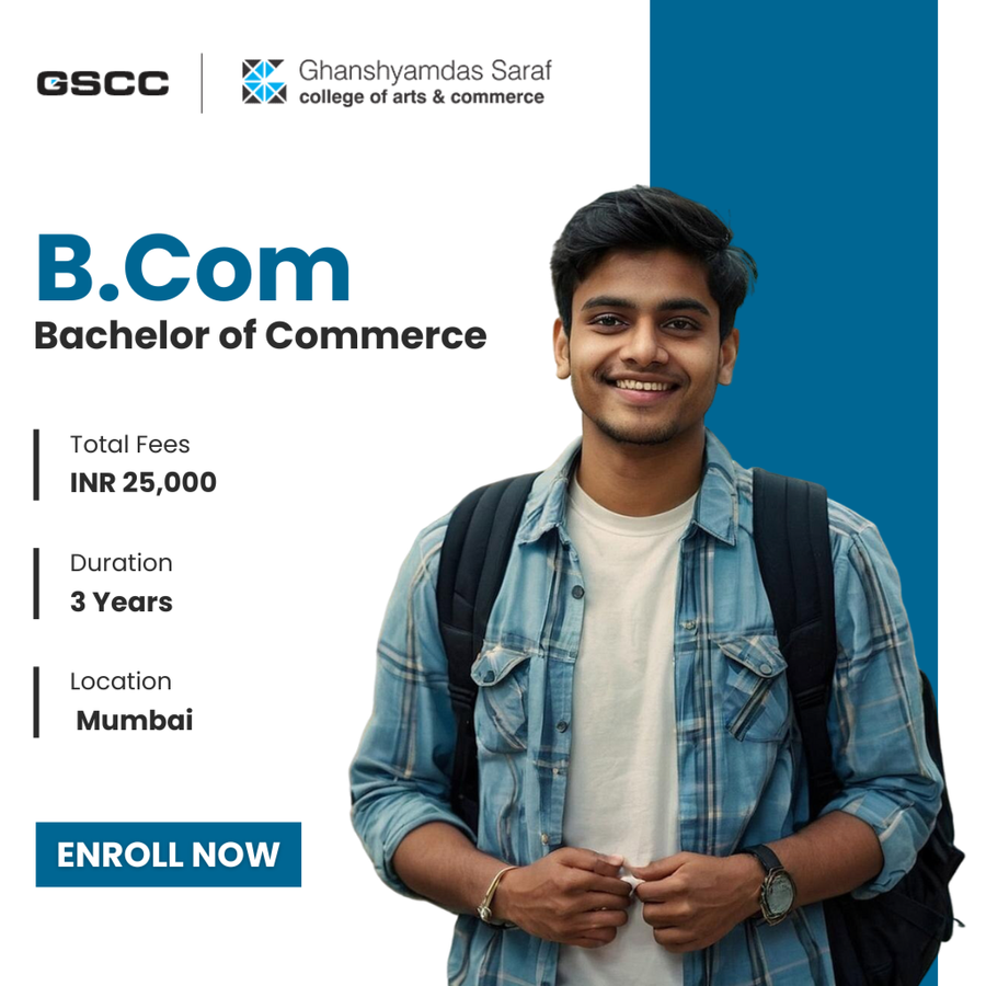 B.Com at Ghanshyamdas Saraf College of Arts & Commerce, Mumbai (All Areas)