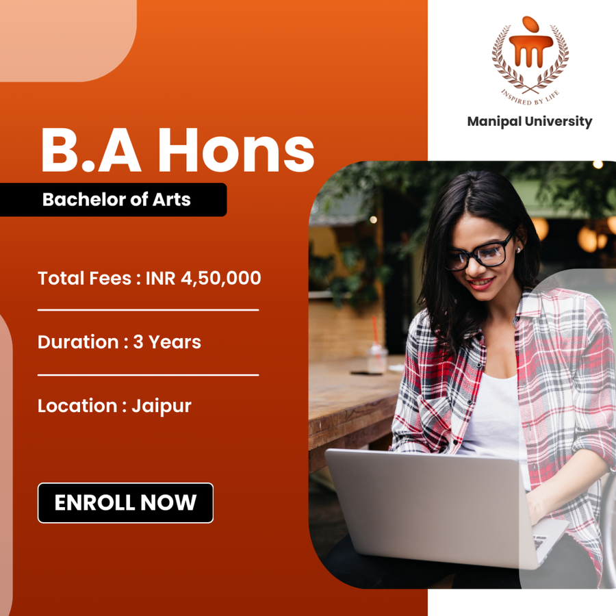 Bachelor of Arts (B.A) Hons at Manipal University, Jaipur