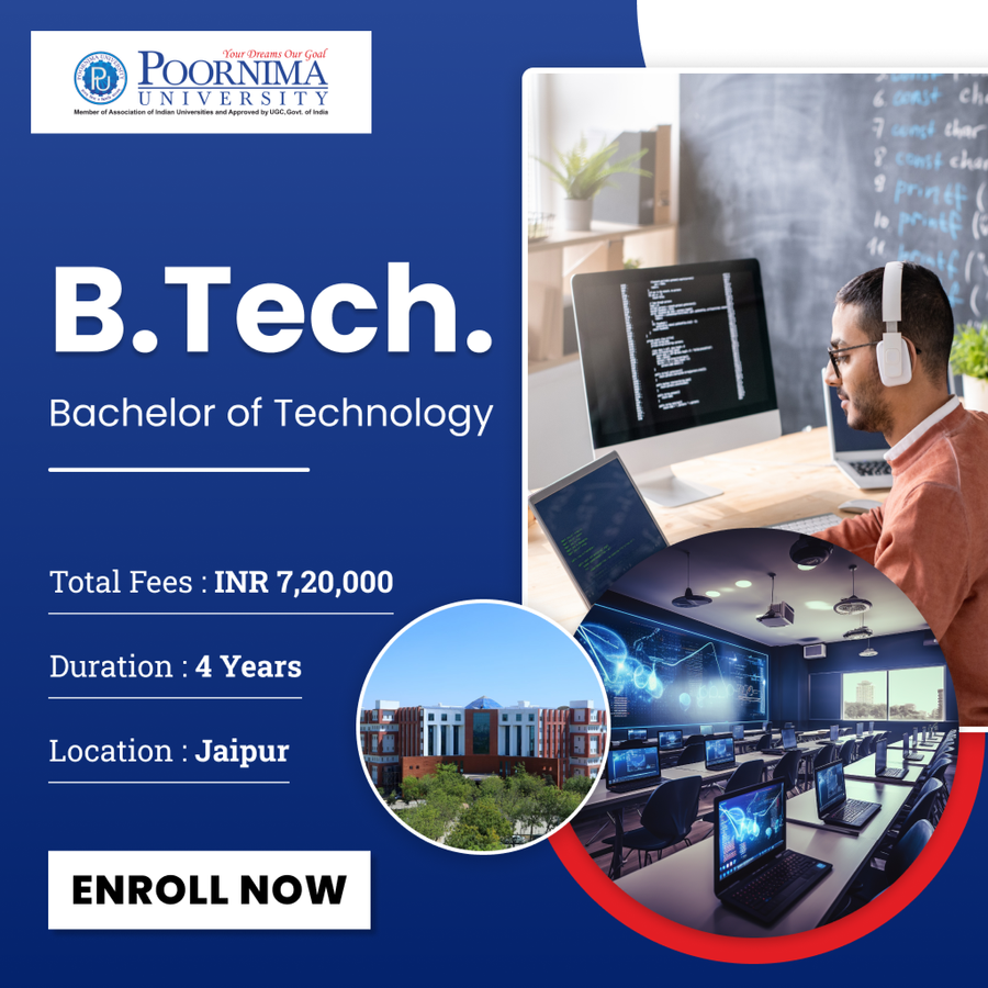 Bachelor of Technology (B.Tech) at Poornima University, Jaipur