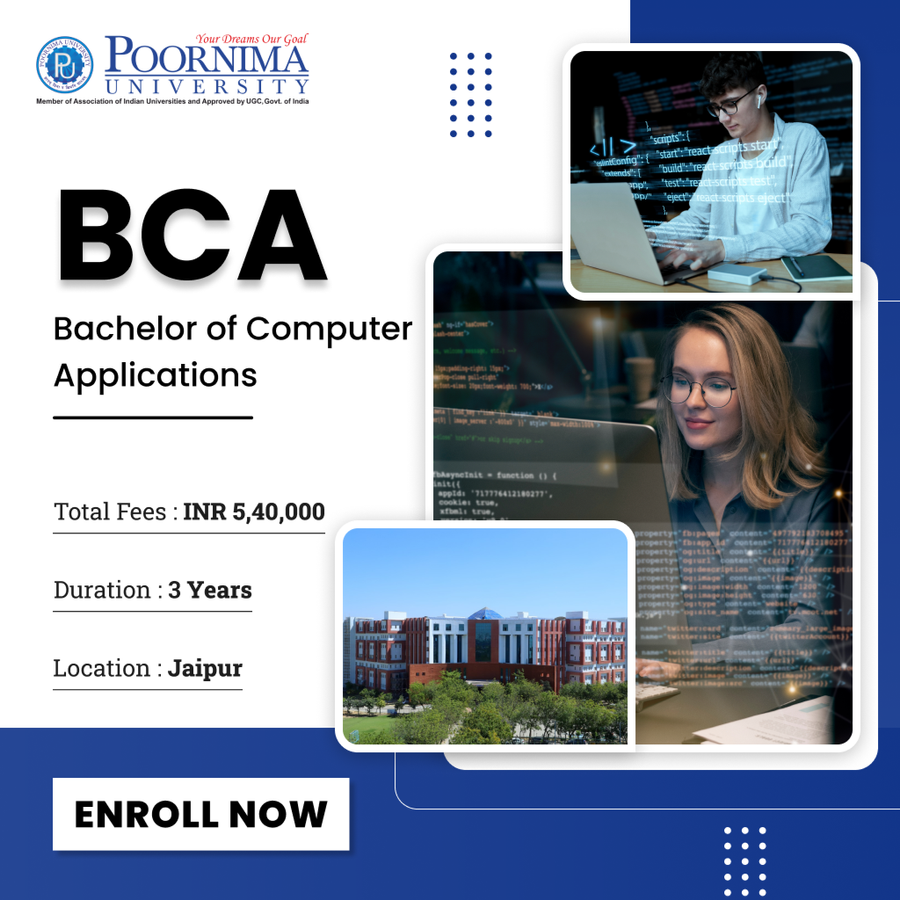 Bachelor of Computer Applications (BCA) at Poornima University, Jaipur