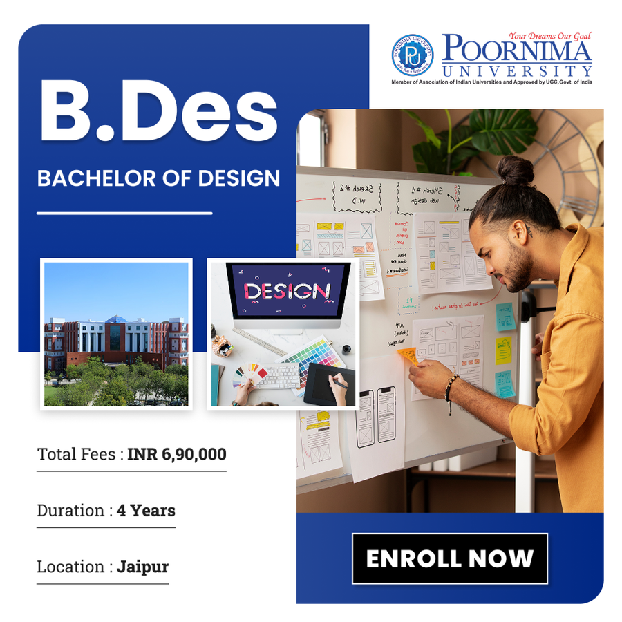 Bachelor of Design (B.Des) at Poornima University, Jaipur