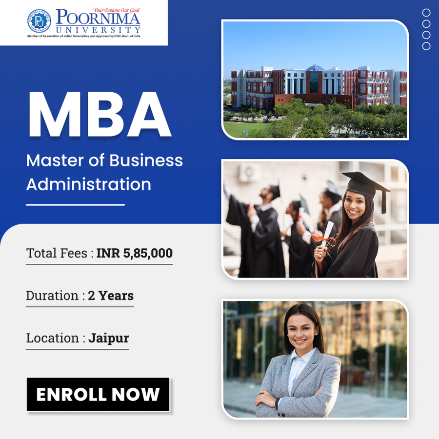Master of Business Administration (MBA) at Poornima University, Jaipur