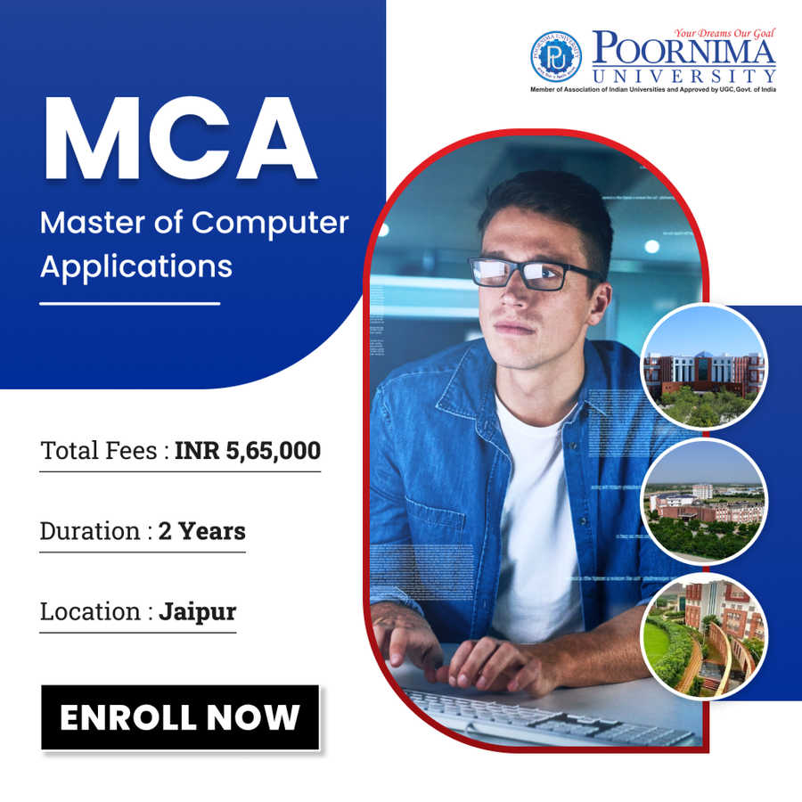 Master of Computer Applications (MCA) at Poornima University, Jaipur