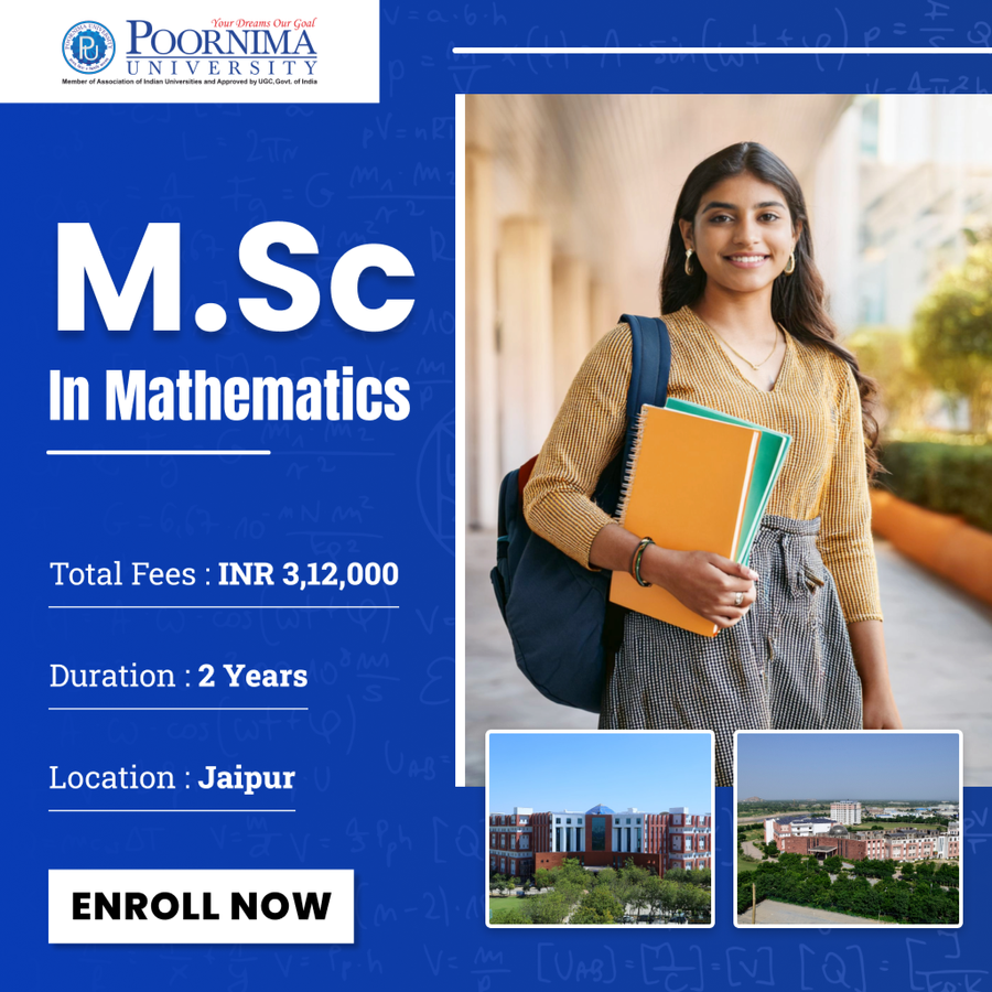 Master of Science (M.Sc) Mathematics at Poornima University, Jaipur