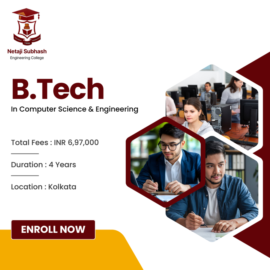 B.Tech in Computer Science & Engineering at Netaji Subhash Engineering College, Kolkata
