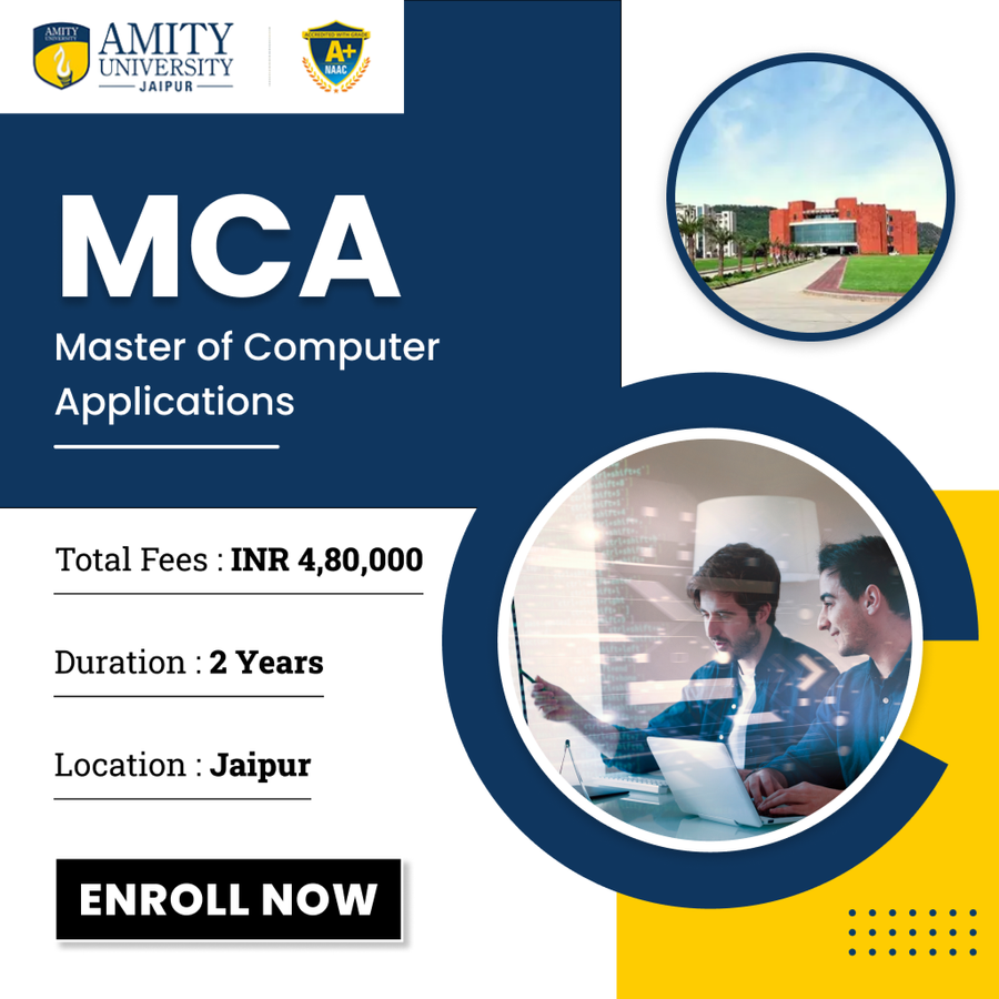 Master of Computer Applications (MCA) at Amity University, Jaipur
