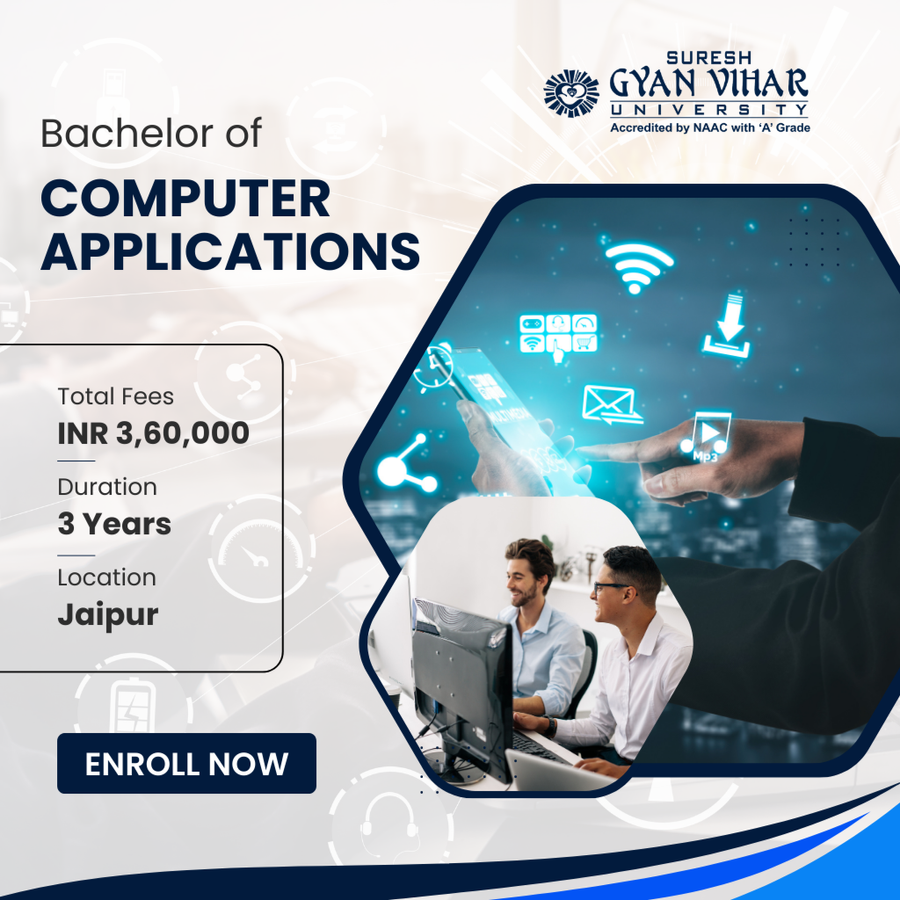 Bachelor of Computer Applications (BCA) at Suresh Gyan Vihar University, Jaipur