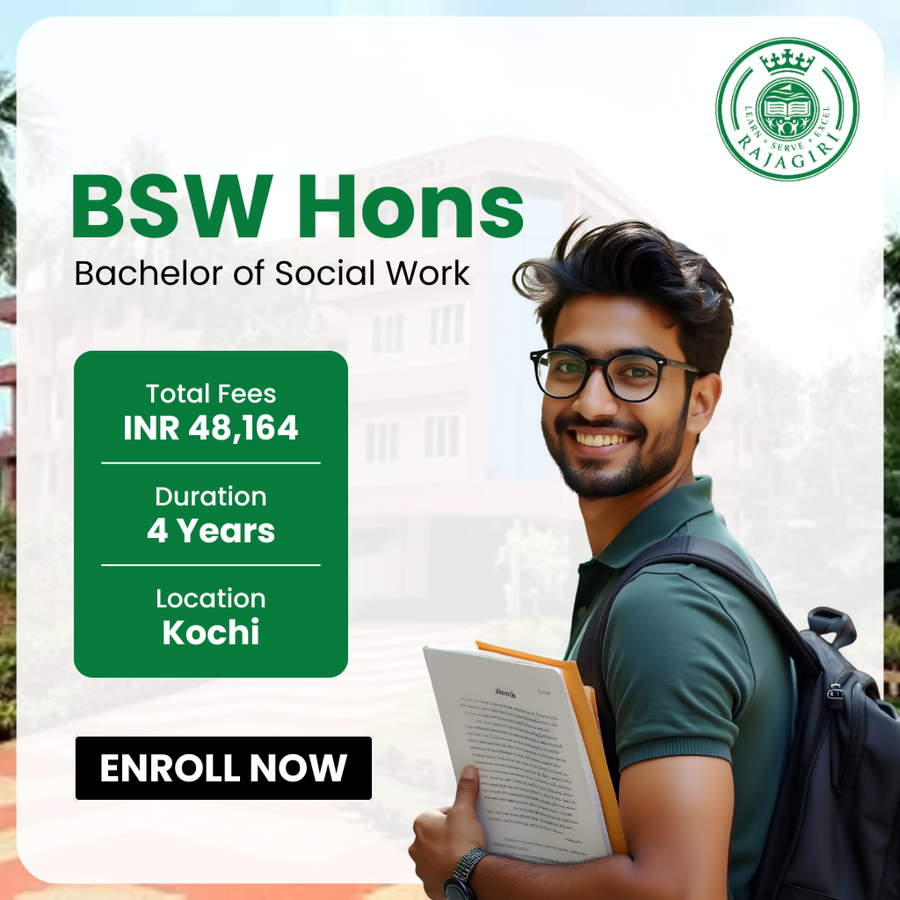Bachelor of Social Work (BSW) Hons at Rajagiri College of Social Sciences, Ernakulam / Kochi / Cochin