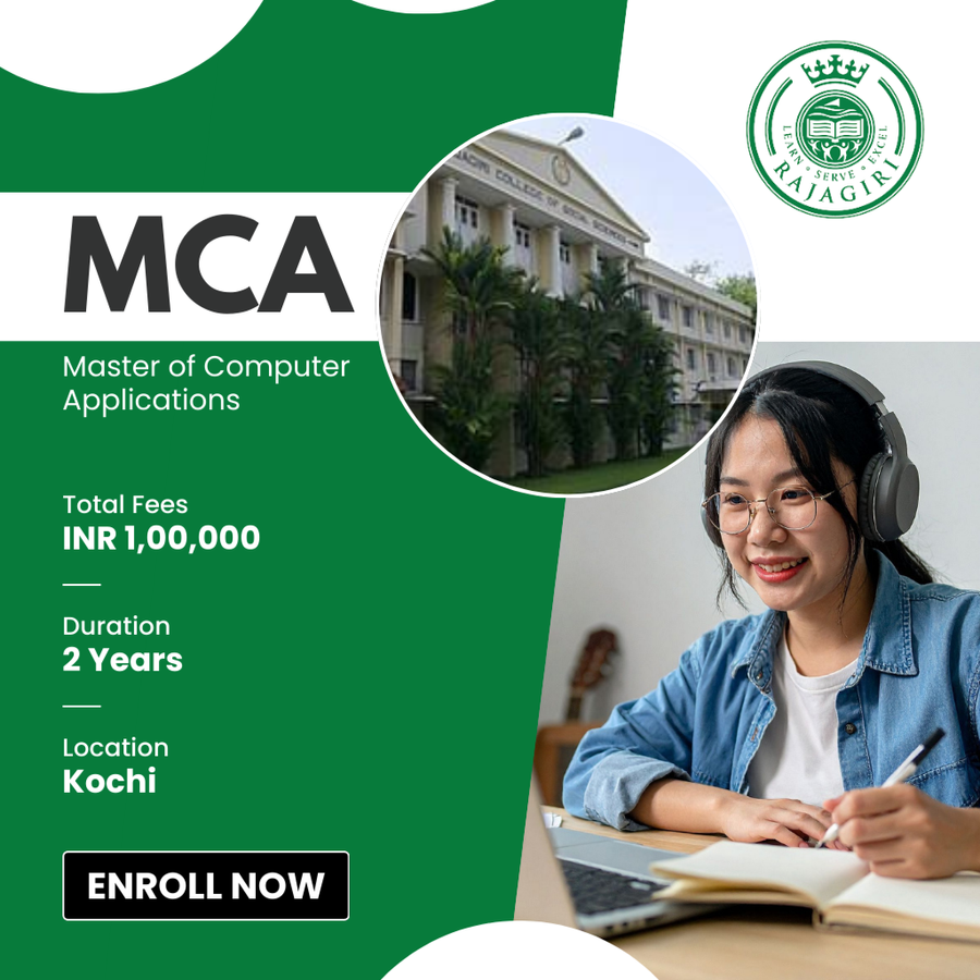 Master of Computer Applications (MCA) at Rajagiri College of Social Sciences, Ernakulam / Kochi / Cochin