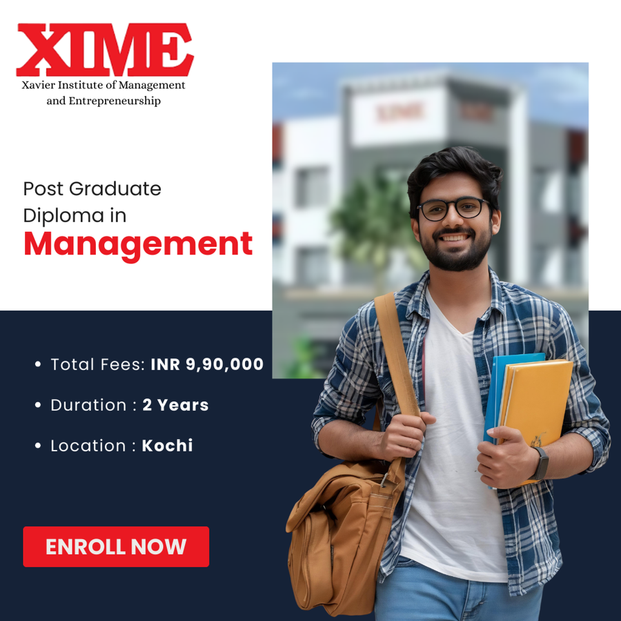 Post Graduate Diploma in Management (PGDM) at Xavier Institute of Management and Entrepreneurship (XIME), Ernakulam / Kochi / Cochin