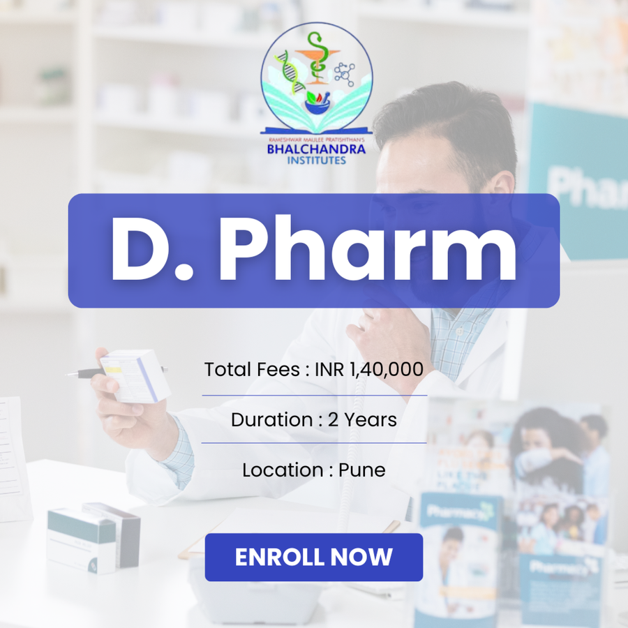 D. Pharm. at Bhalchandra College of Pharmacy, Pune