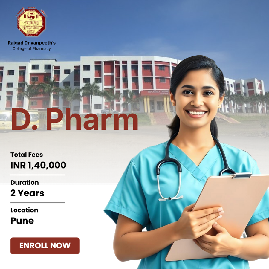 D. Pharm. at Rajgad Dnyanpeeth’s College of Pharmacy, Pune