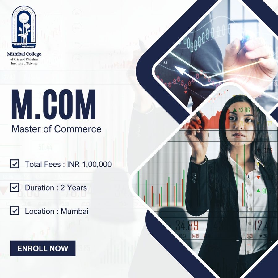 M.Com at Mithibai College of Arts and Chauhan Institute of Science, Mumbai (All Areas)