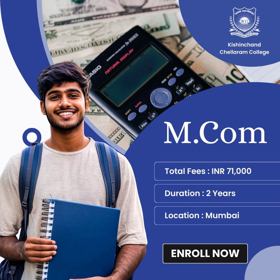 M.Com at Kishinchand Chellaram College, Mumbai (All Areas)