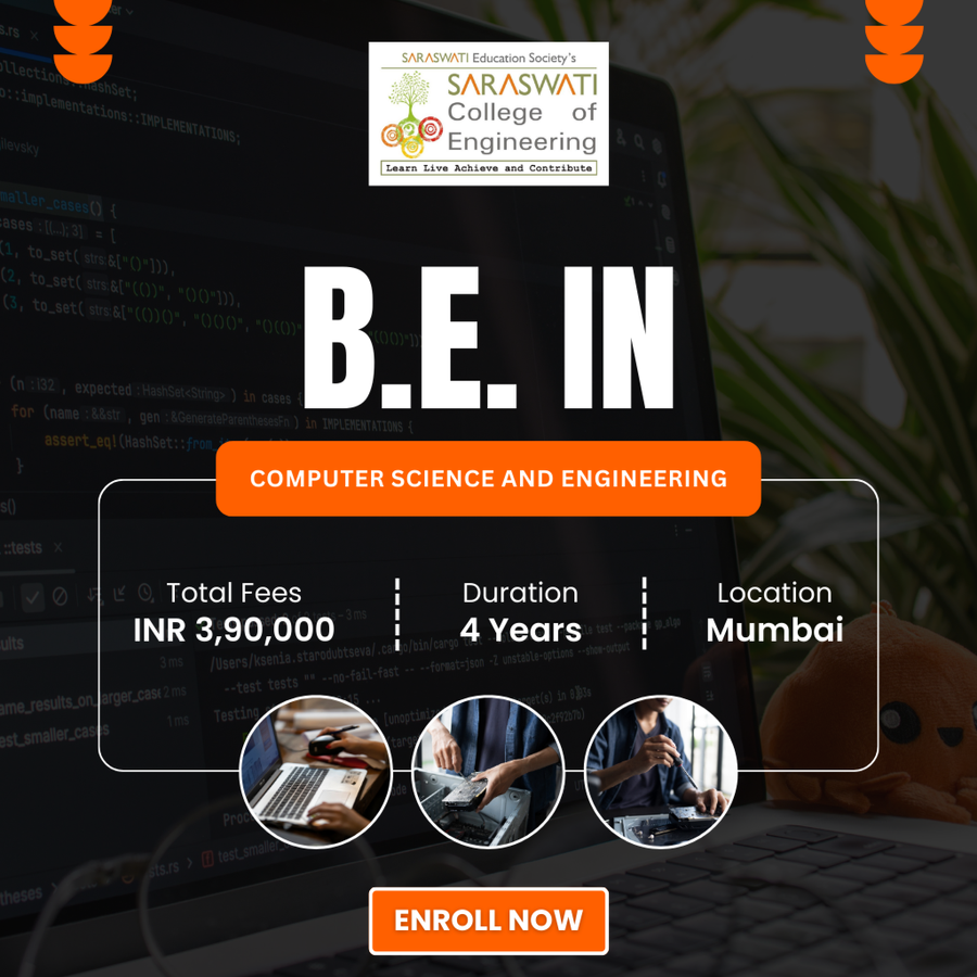 B.E. in Computer Science and Engineering at Saraswati College of Engineering, Mumbai (All Areas)